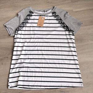 NWT Womens ePretty Short Sleeve Shirt Size Large